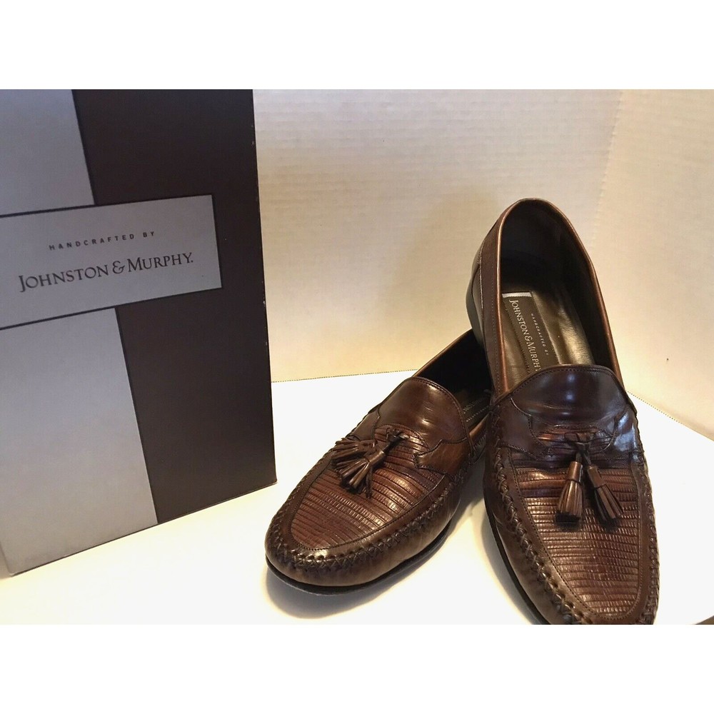 Johnston & Murphy Quincy Mens Tasseled Slip On Loafer Dress Shoes  Size 9.5 M